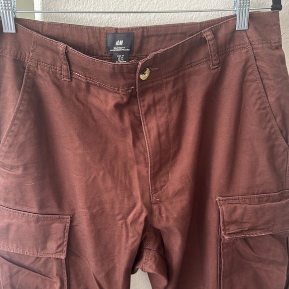 Chocolate brown double pocket cargo pants relaxed fit size 34 - Picture 6 of 6